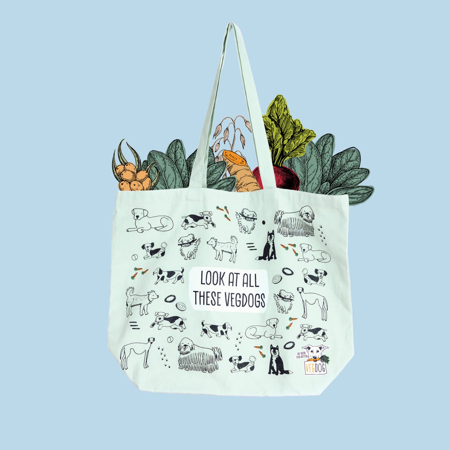 Tasche "Look at all these VEGDOGs"