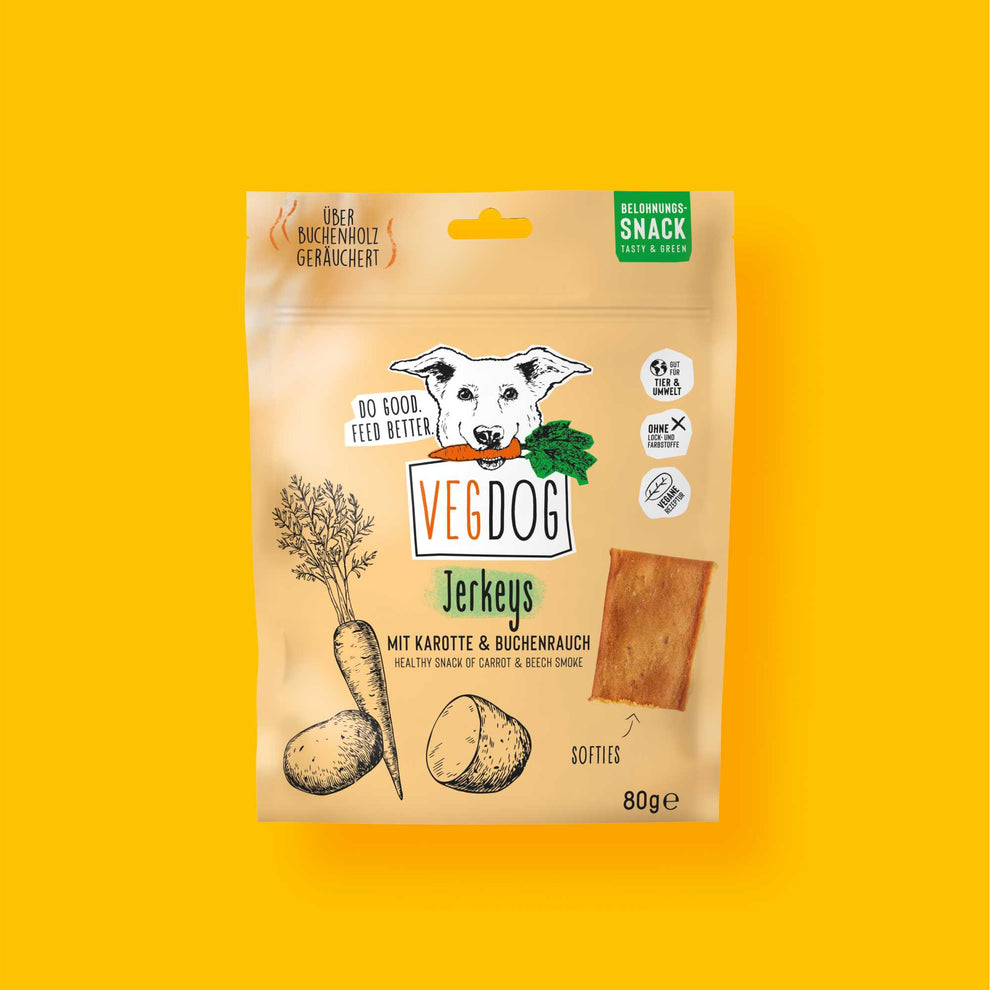 VEGDOG Jerkeys - Vegane Leckerlis für Hunde