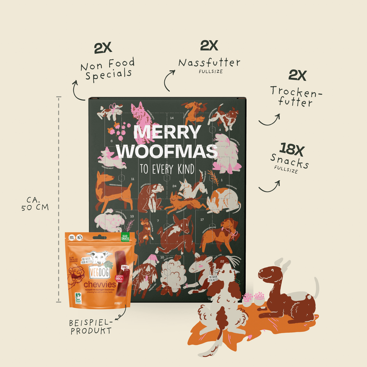 VEGDOG Adventskalender 2026 groß