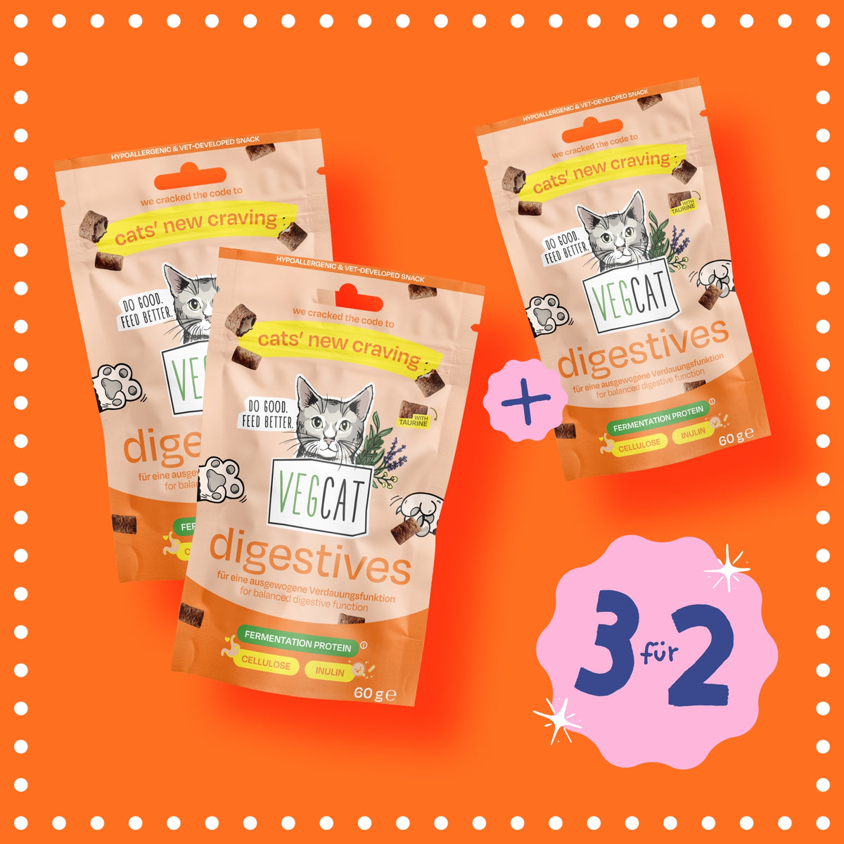 VEGCAT Digestives 3 für 2